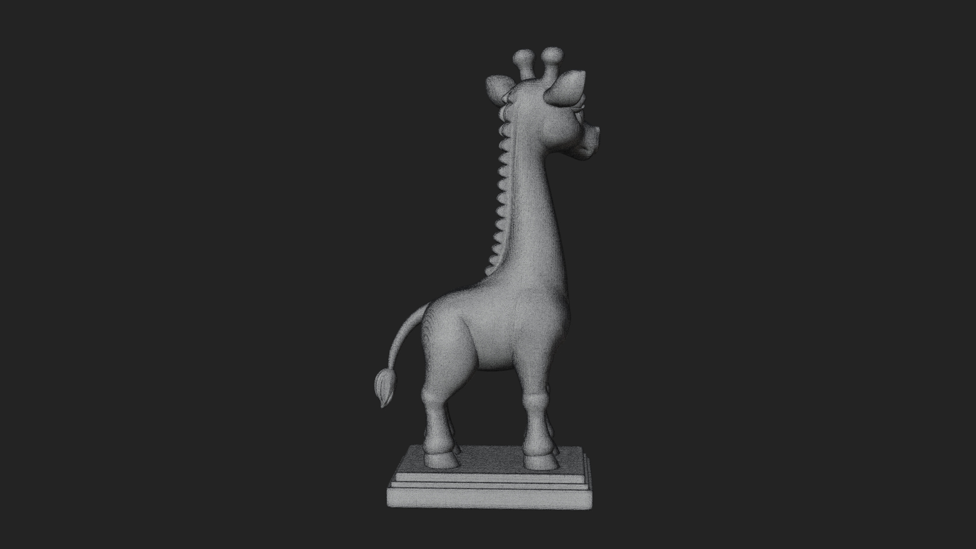 Cute Cartoon Giraffe Statue Design 3 3D Print Model 3D Model