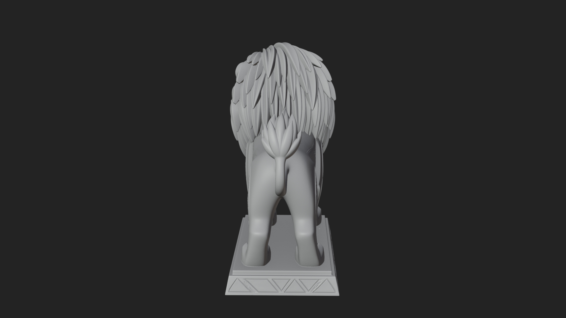 Cute Cartoon Lion Statue Design 3 3D Print Model 3D Model