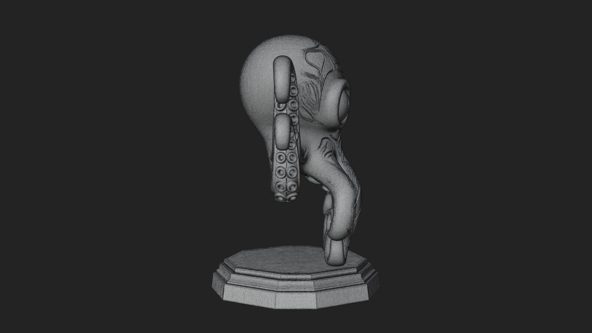 Cute Cartoon Octopus Statue Design 1 3D Print Model 3D Model