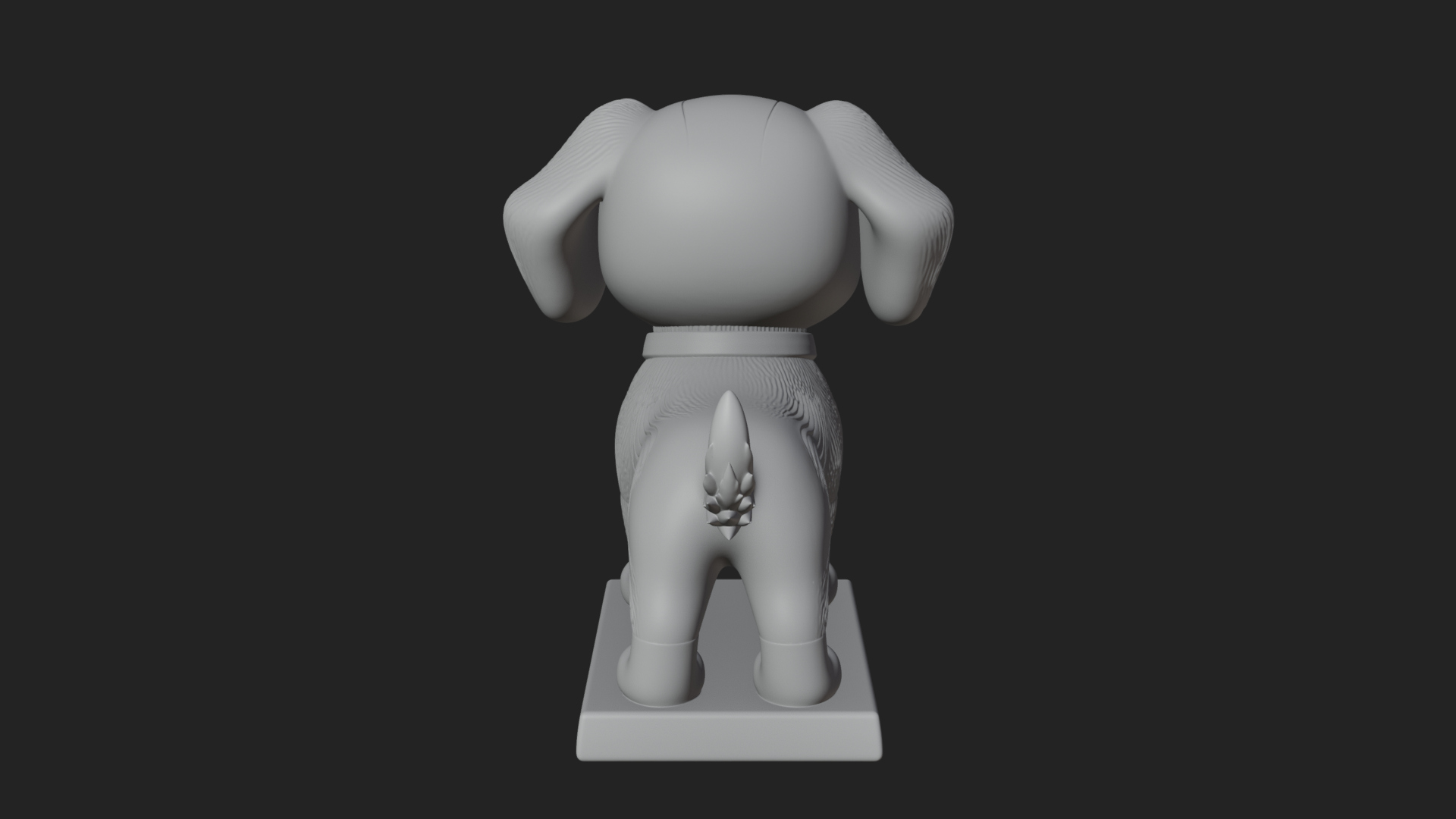 Cute Cartoon Puppy Statue Design 3 3D Print Model 3D Model