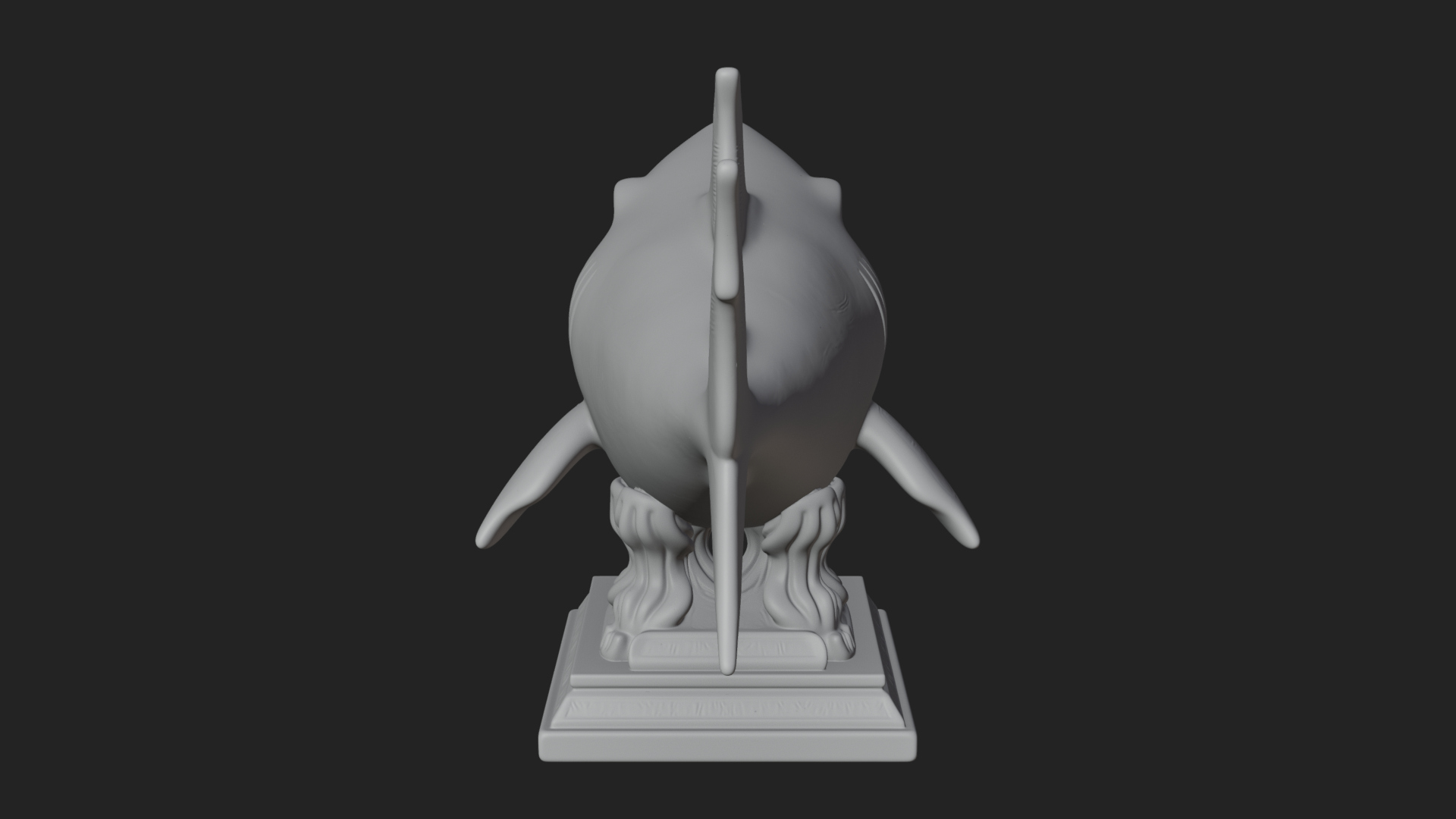 Cute Cartoon Shark Bust Statue Design 1 3D Print Model 3D Model