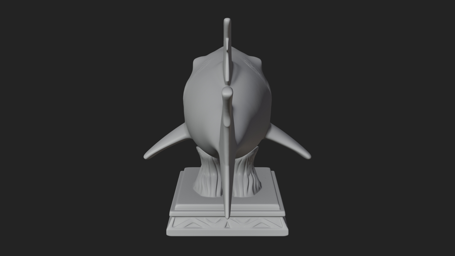 Cute Cartoon Shark Bust Statue Design 2 3D Print Model 3D Model