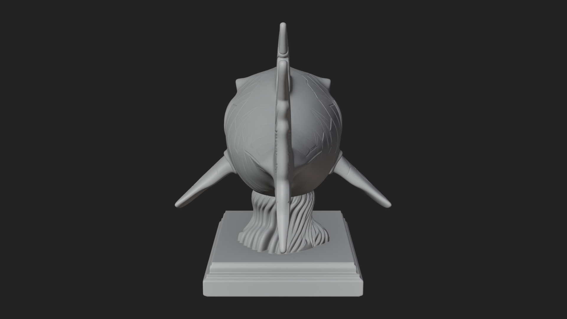 Cute Cartoon Shark Bust Statue Design 3 3D Print Model 3D Model