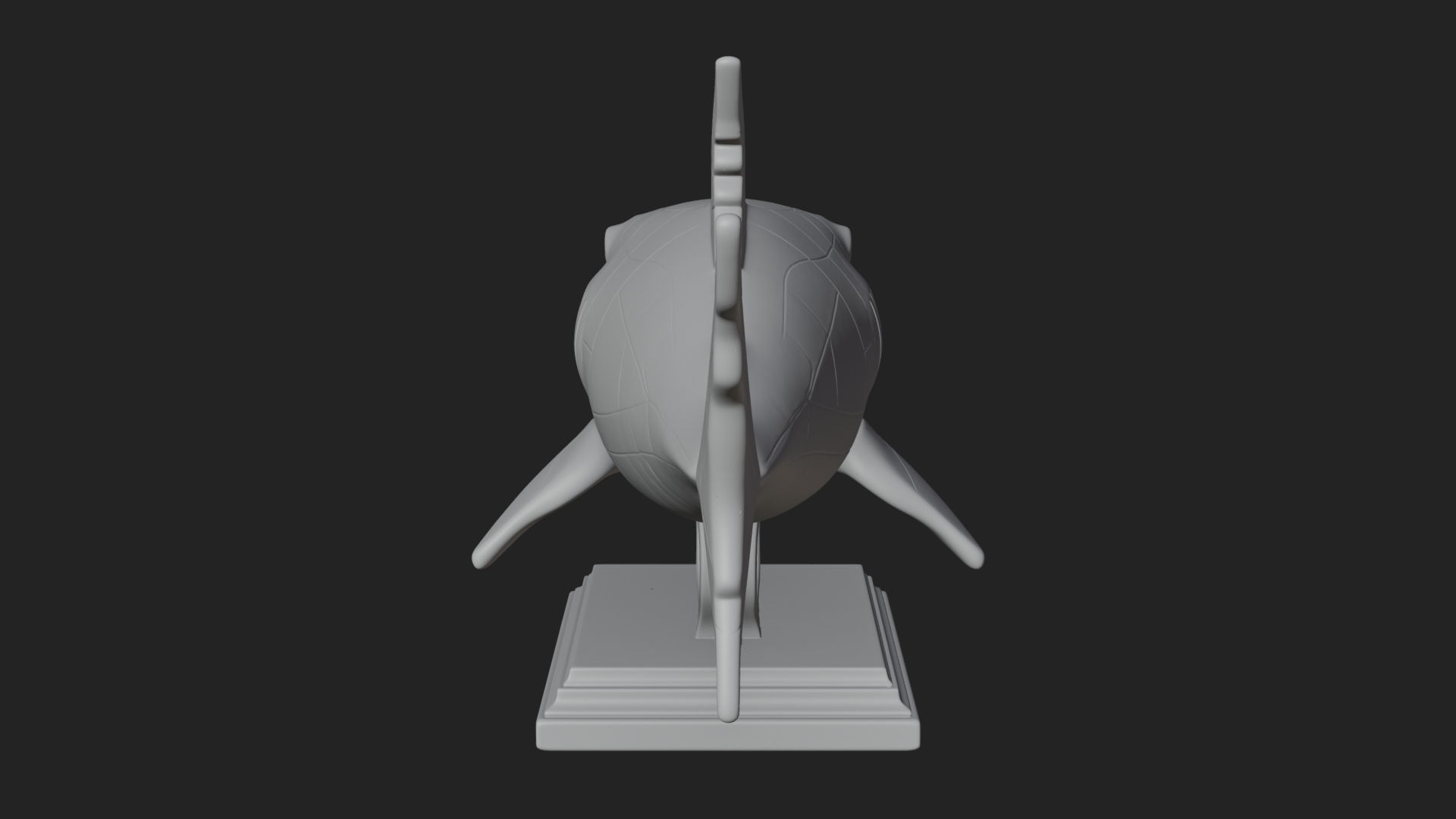 Cute Cartoon Shark Bust Statue Design 4 3D Print Model 3D Model