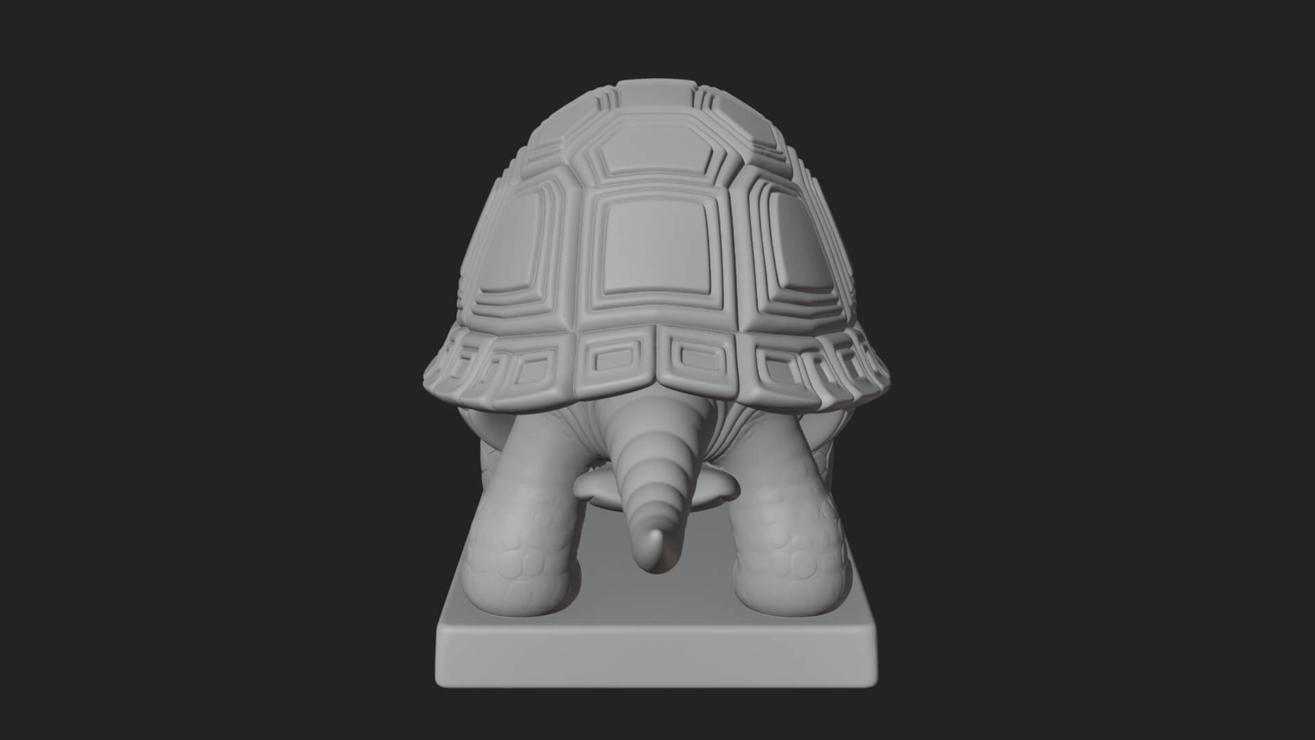 Cute Cartoon Tortoise Statue Design 1 3D Print Model 3D Model