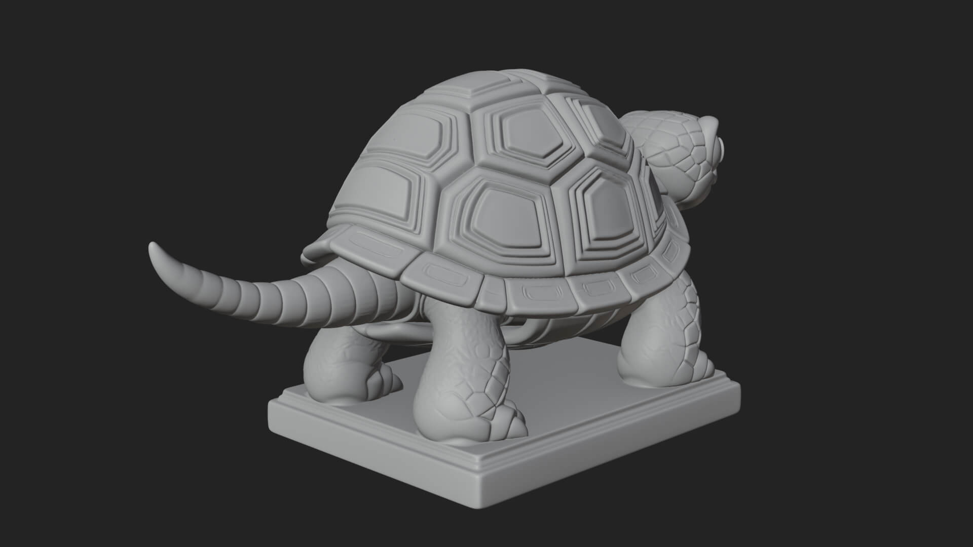 Cute Cartoon Tortoise Statue Design 3 3D Print Model 3D Model