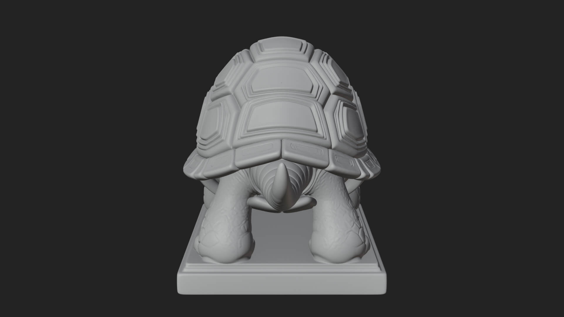 Cute Cartoon Tortoise Statue Design 3 3D Print Model 3D Model