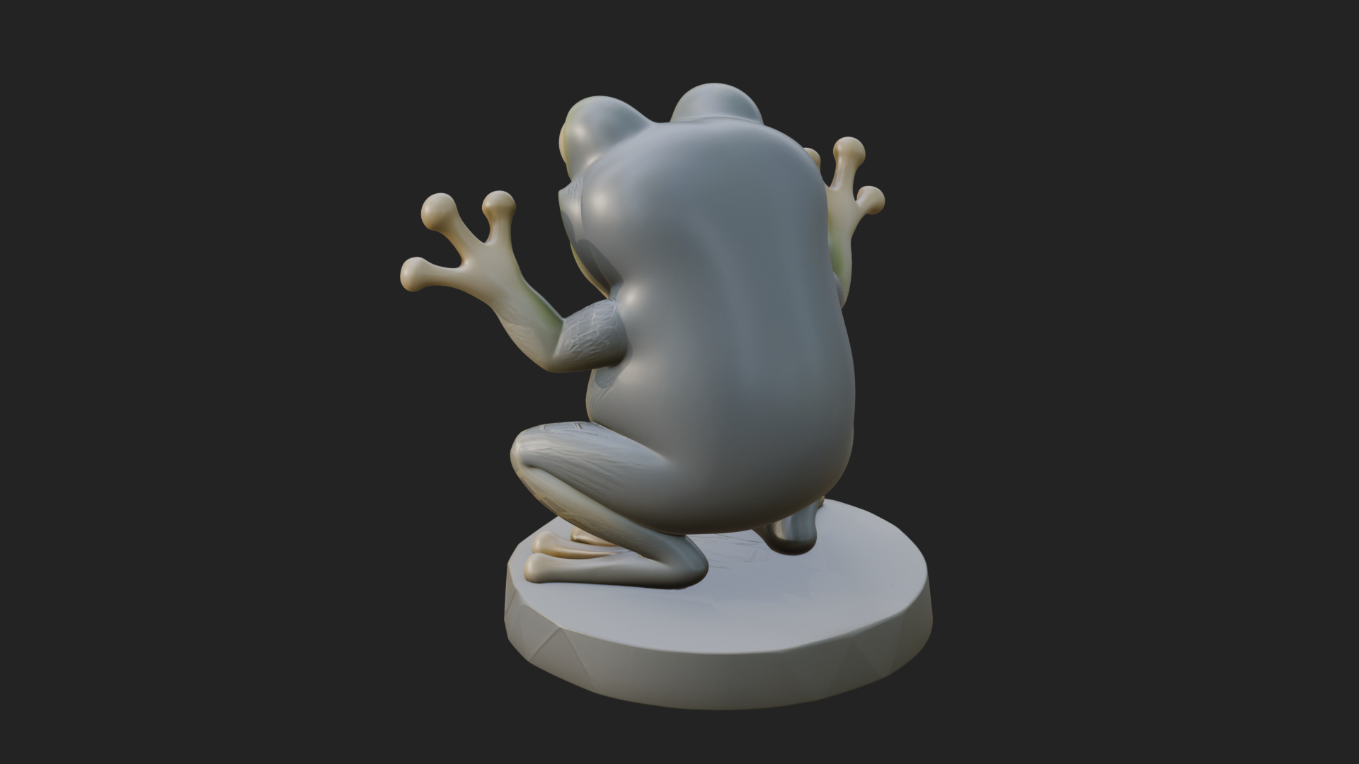 Cute Cartoon Tree Frog Statue Design 1 3D Print Model 3D Model