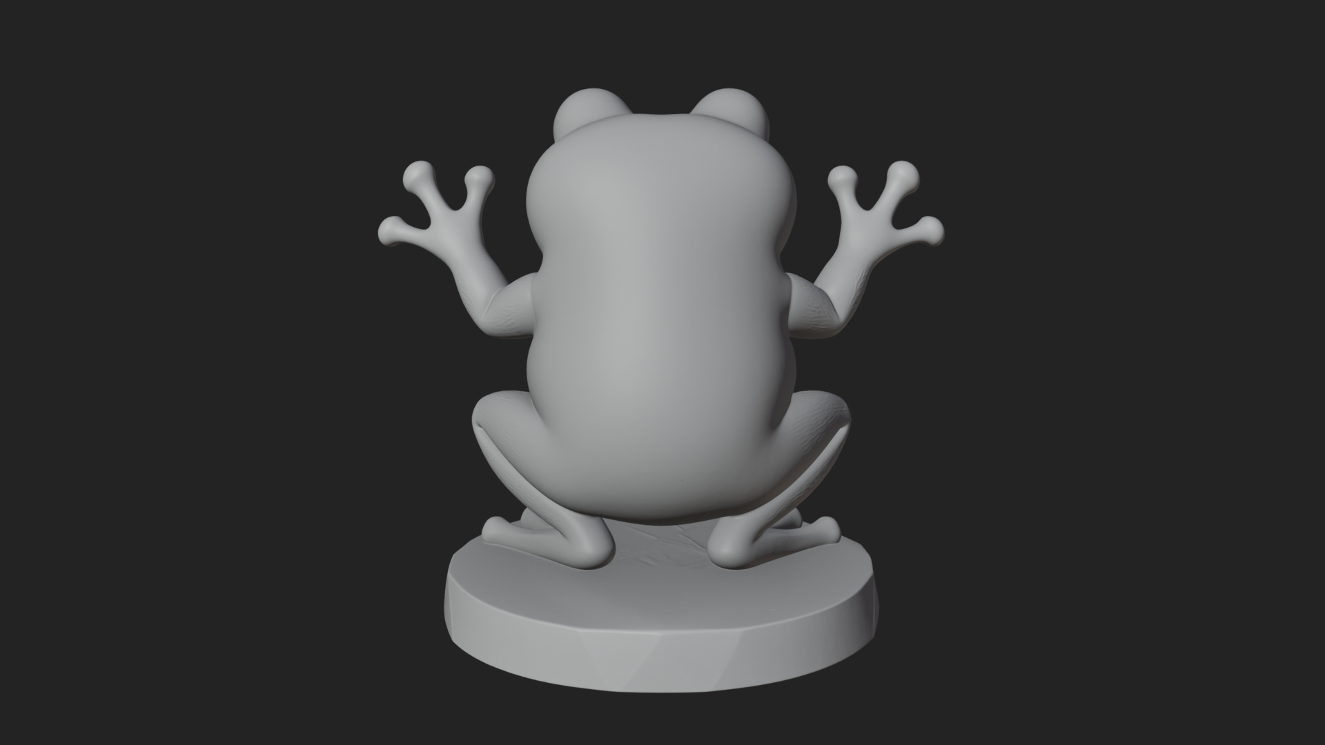 Cute Cartoon Tree Frog Statue Design 1 3D Print Model 3D Model