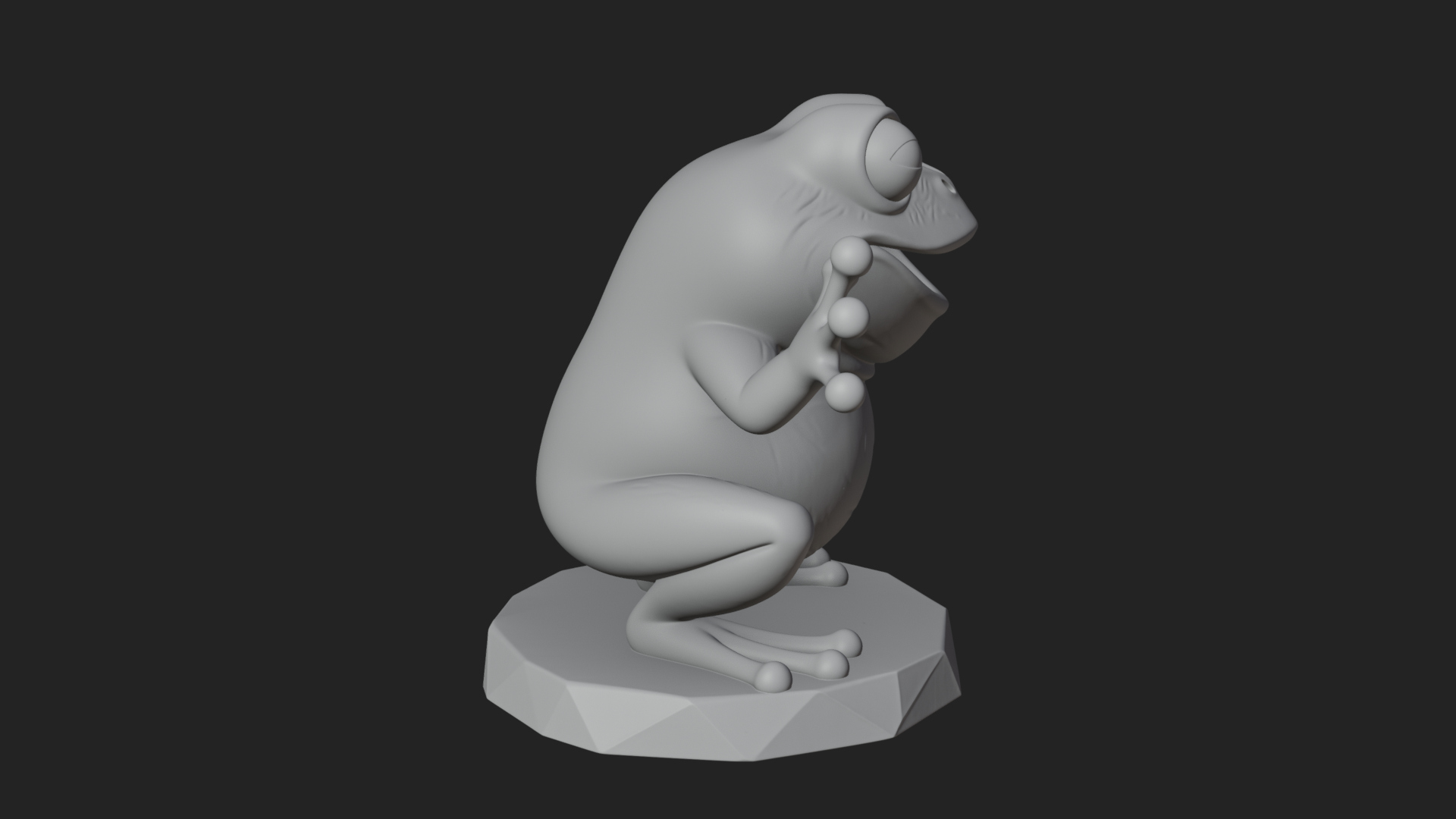 Cute Cartoon Tree Frog Statue Design 3 3D Print Model 3D Model