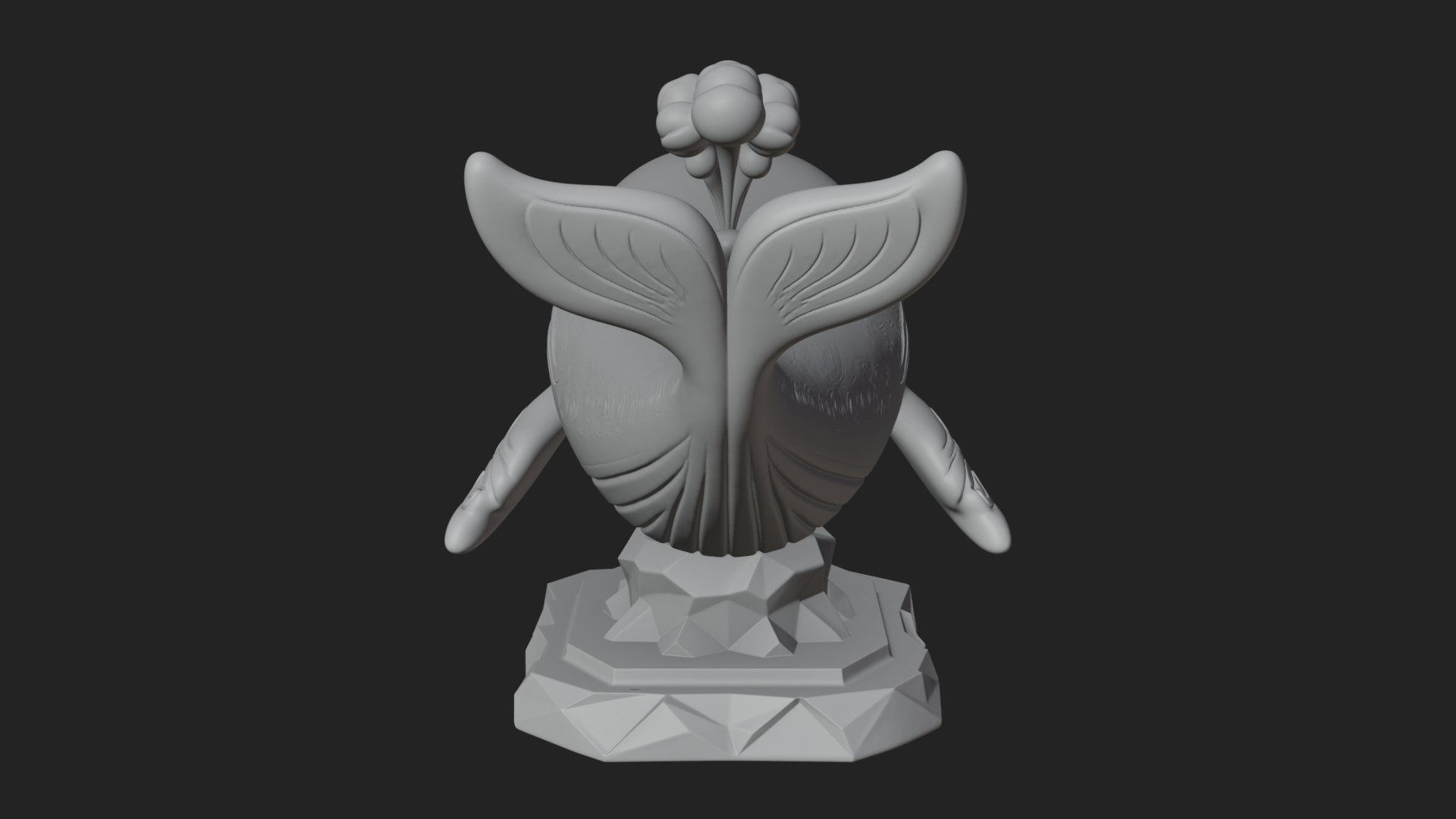 Cute Cartoon Whale Statue Design 2 3D Print Model 3D Model