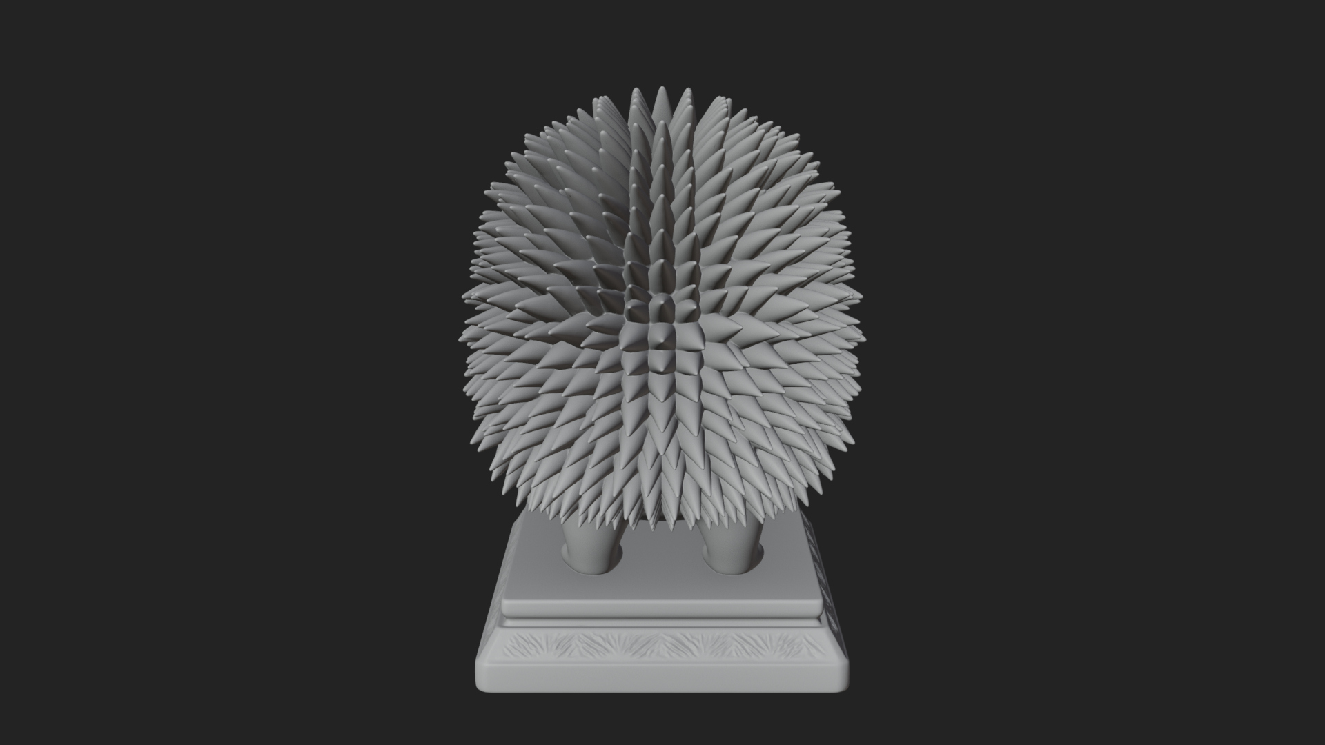 Cute Hedgehog Statue Design 1 3D Print Model 3D Model