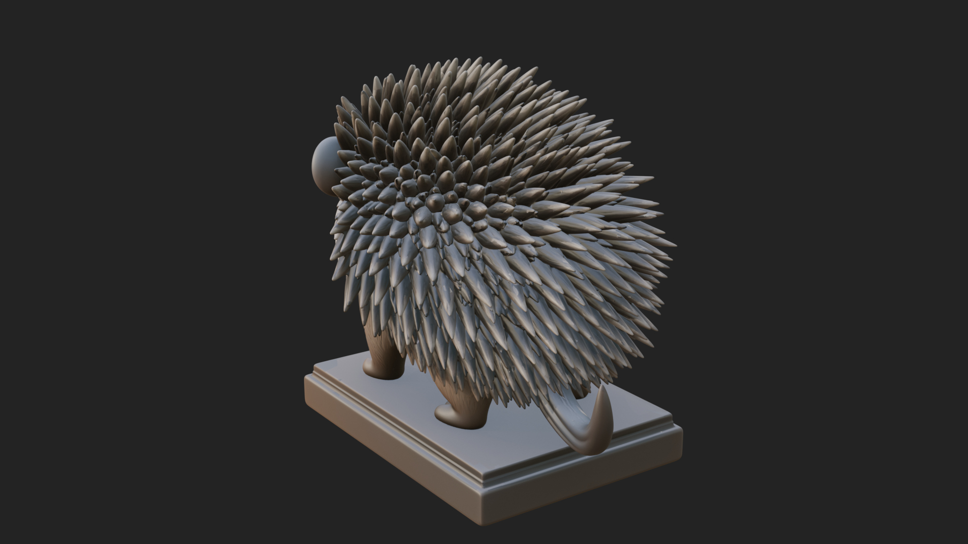 Cute Hedgehog Statue Design 2 3D Print Model 3D Model