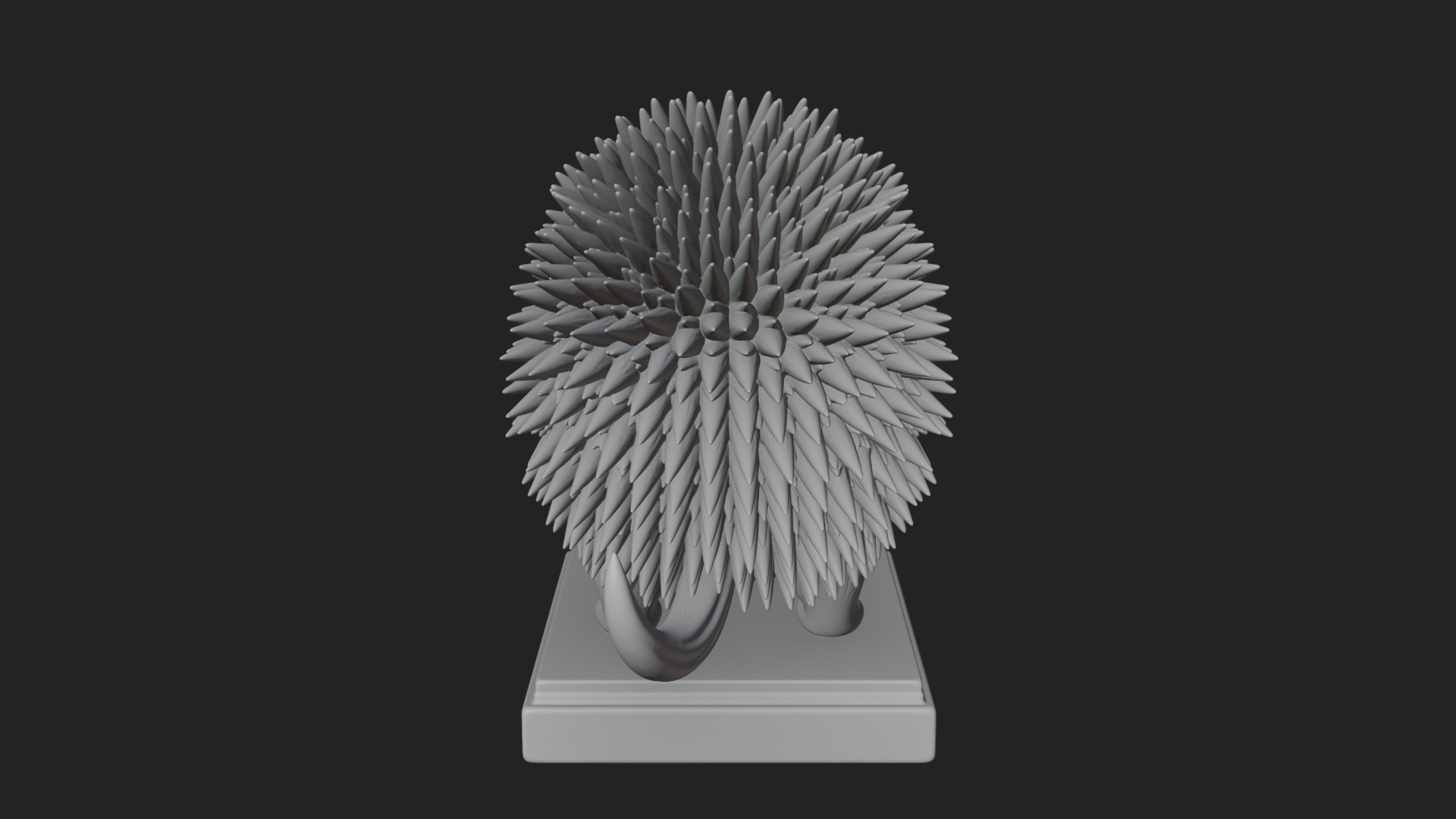 Cute Hedgehog Statue Design 2 3D Print Model 3D Model