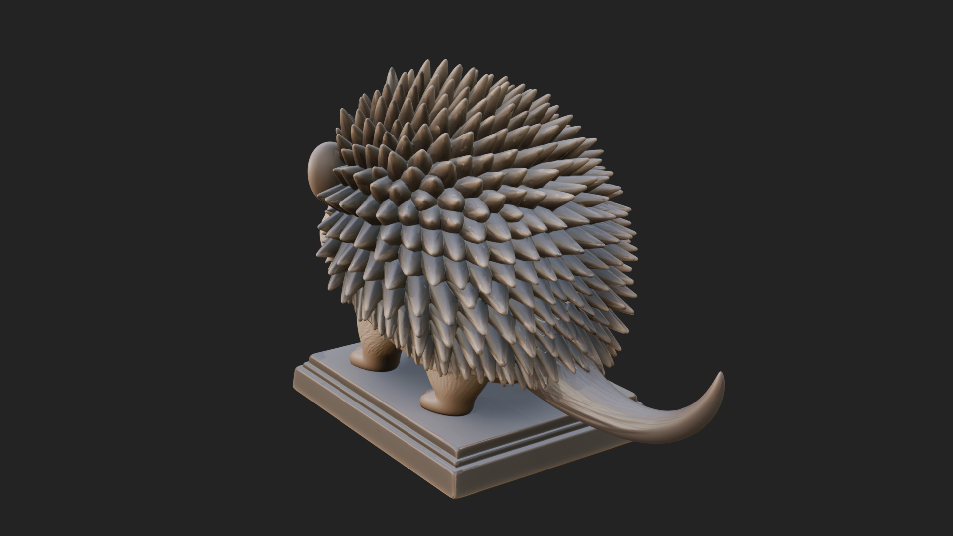Cute Hedgehog Statue Design 3 3D Print Model 3D Model