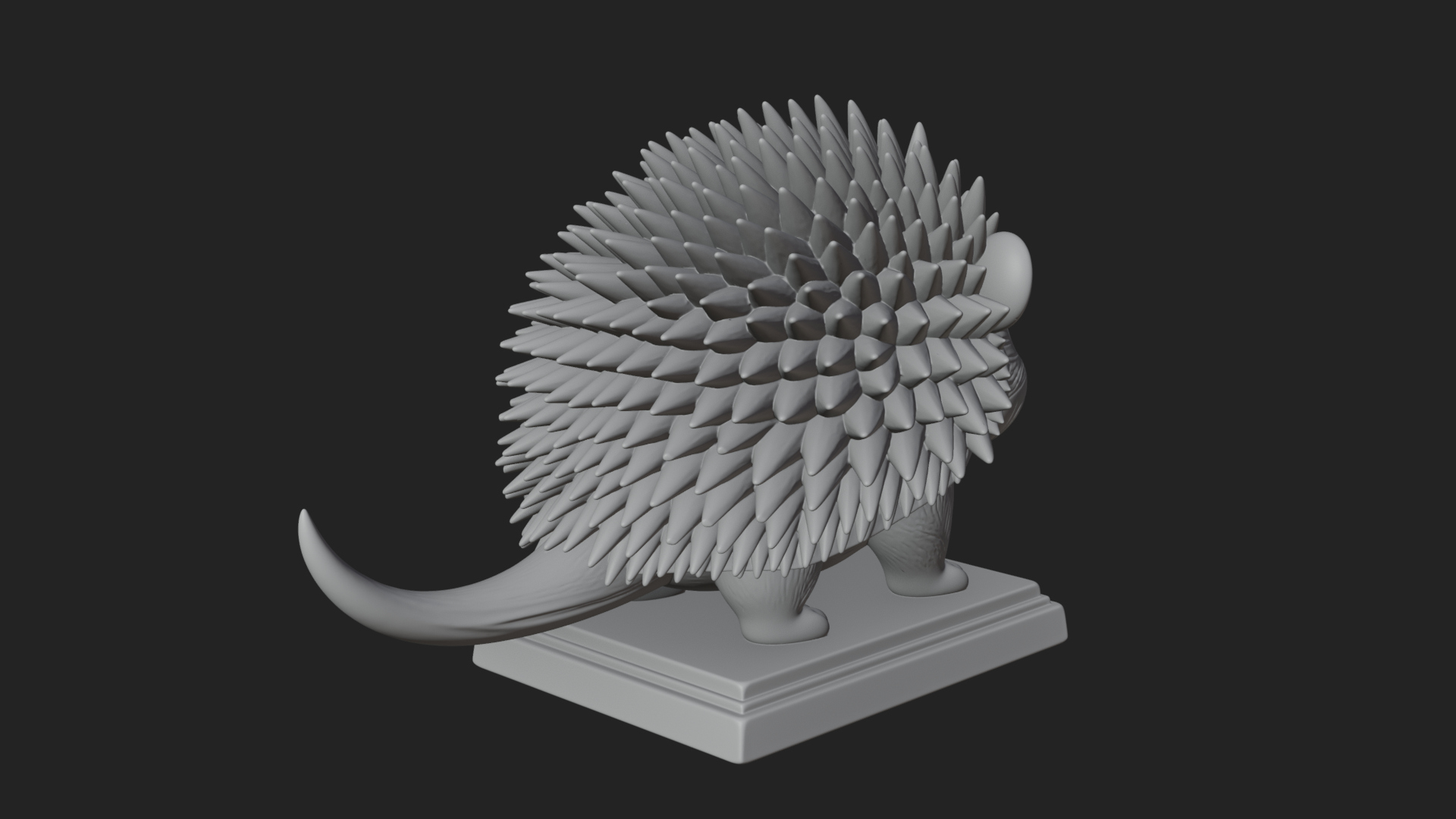 Cute Hedgehog Statue Design 3 3D Print Model 3D Model