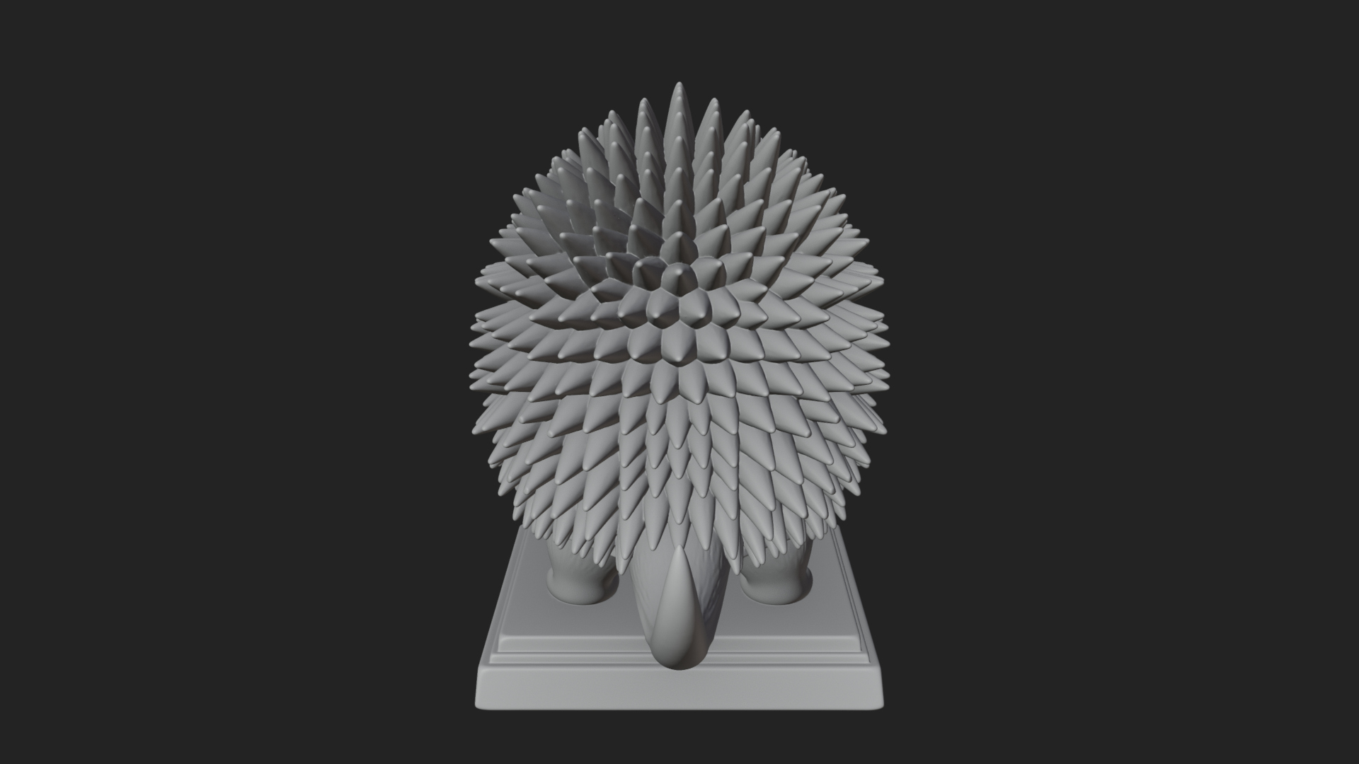 Cute Hedgehog Statue Design 3 3D Print Model 3D Model