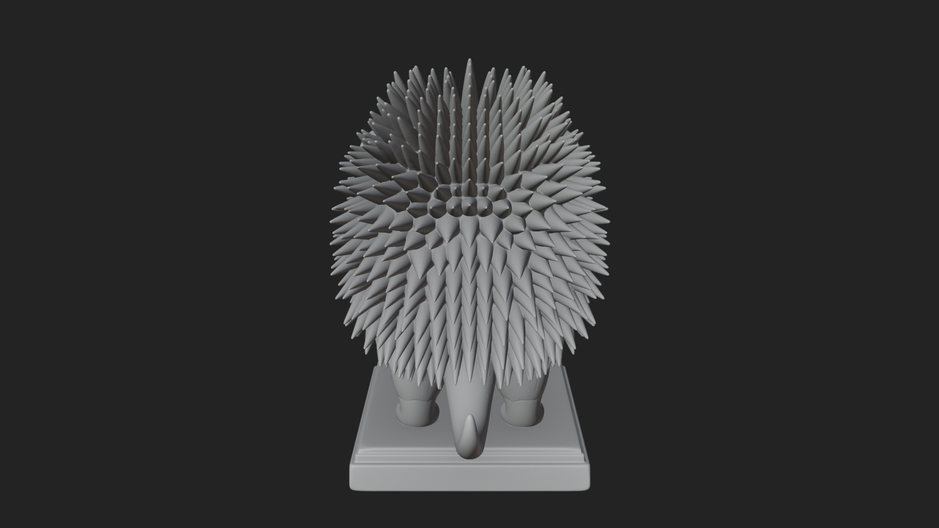 Cute Hedgehog Statue Design 4 3D Print Model 3D Model