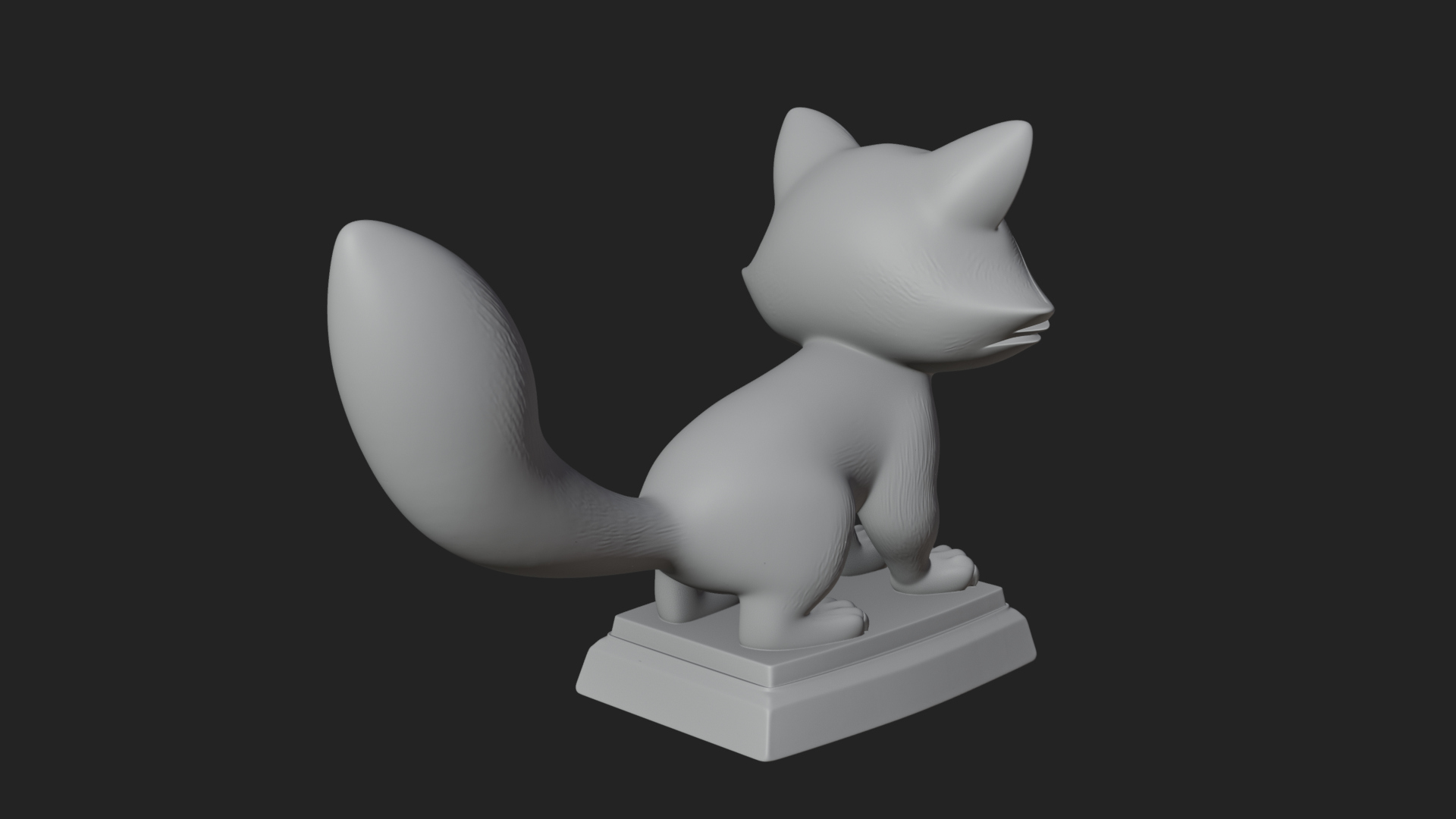 Cute Raccoon Statue Design 4 3D Print Model 3D Model