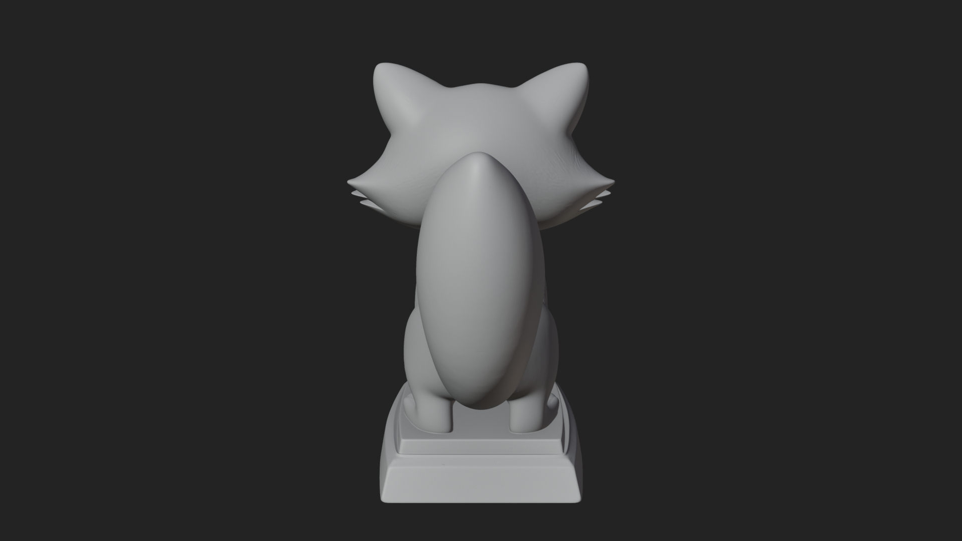 Cute Raccoon Statue Design 4 3D Print Model 3D Model