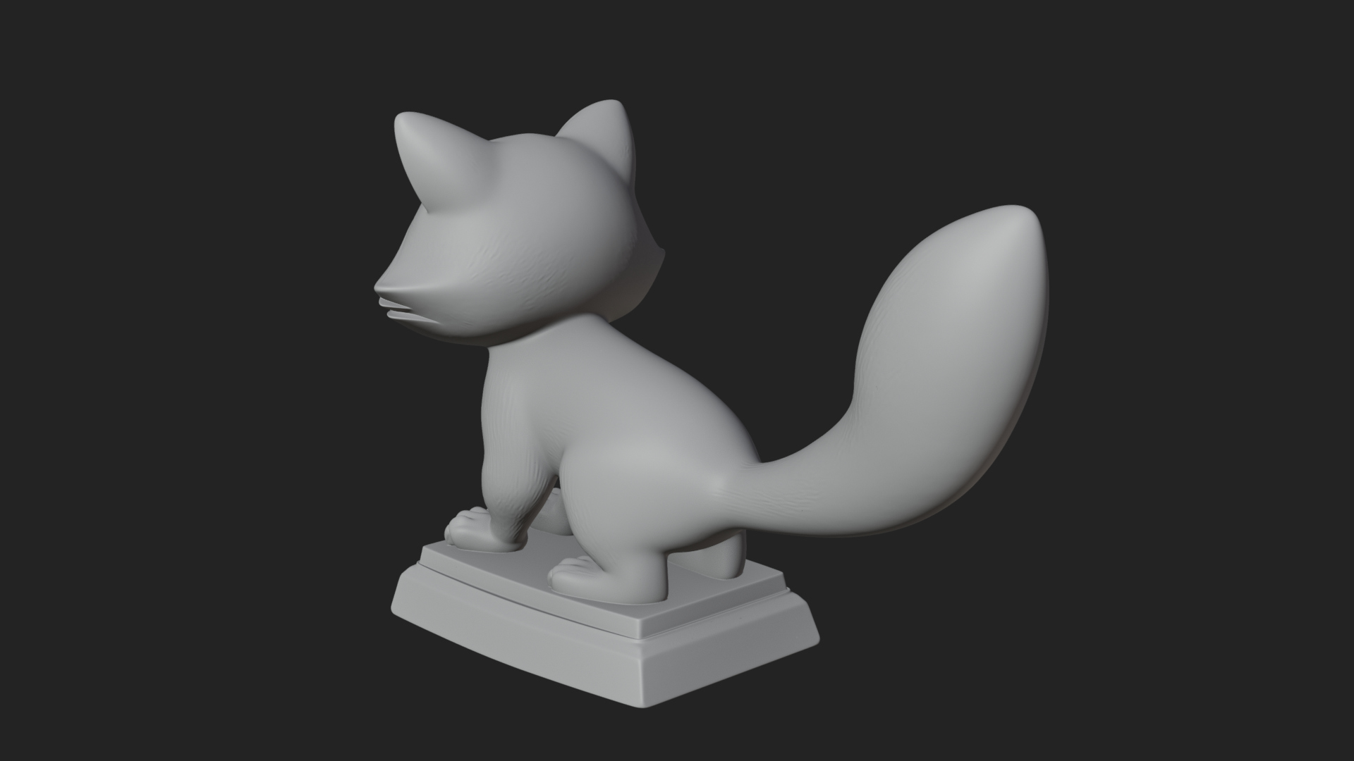 Cute Raccoon Statue Design 4 3D Print Model 3D Model