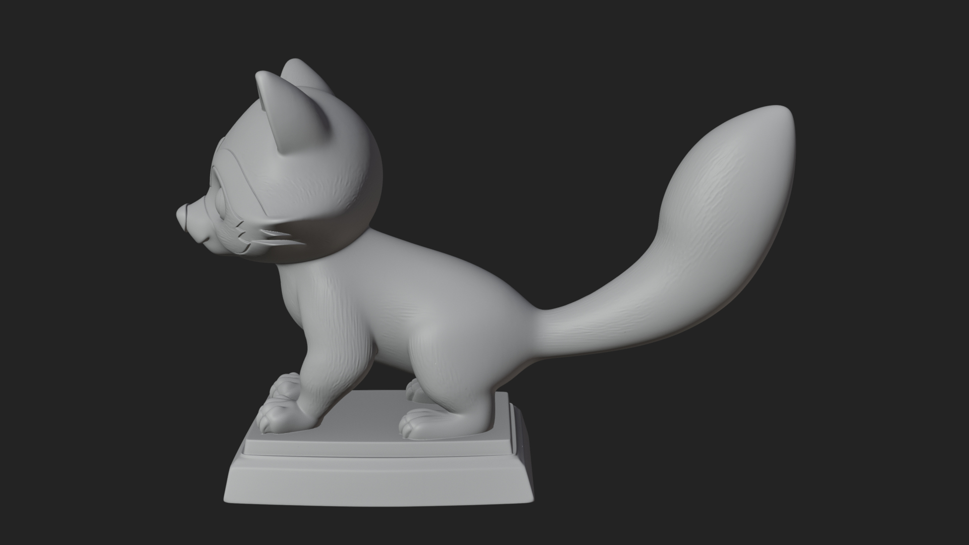 Cute Raccoon Statue Design 4 3D Print Model 3D Model
