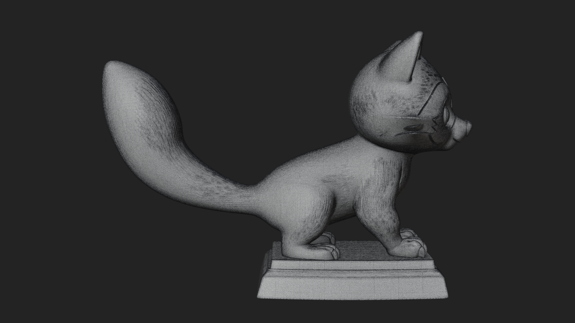 Cute Raccoon Statue Design 4 3D Print Model 3D Model