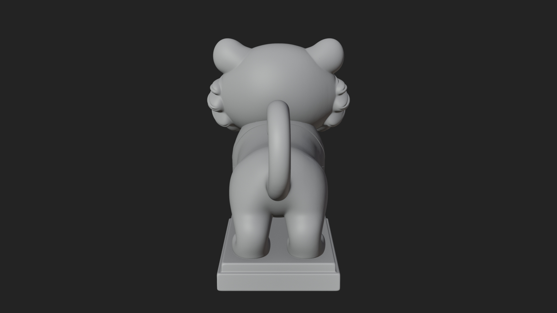 Cute Tiger Cub Statue Design 4 3D Print Model 3D Model
