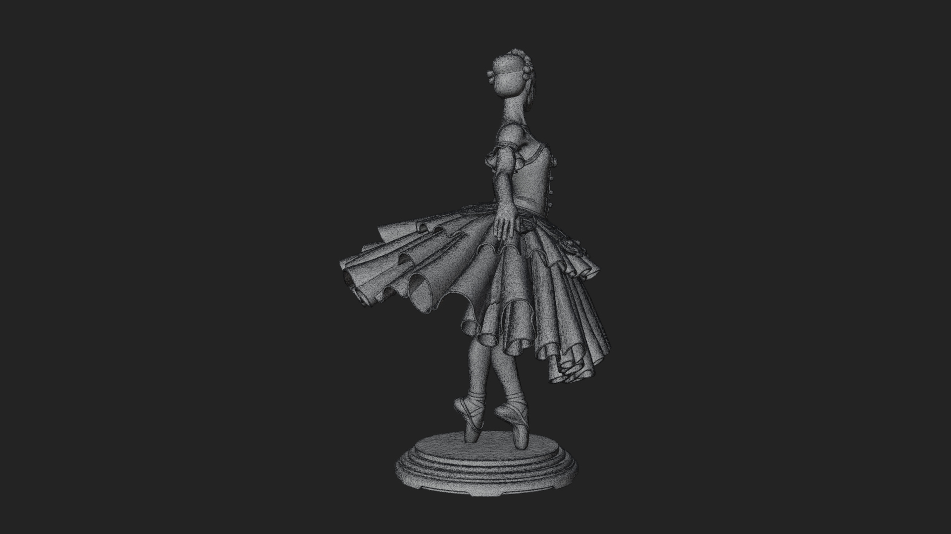 Dancing Ballet Lady Statue Design 5 3D Print Model 3D Model