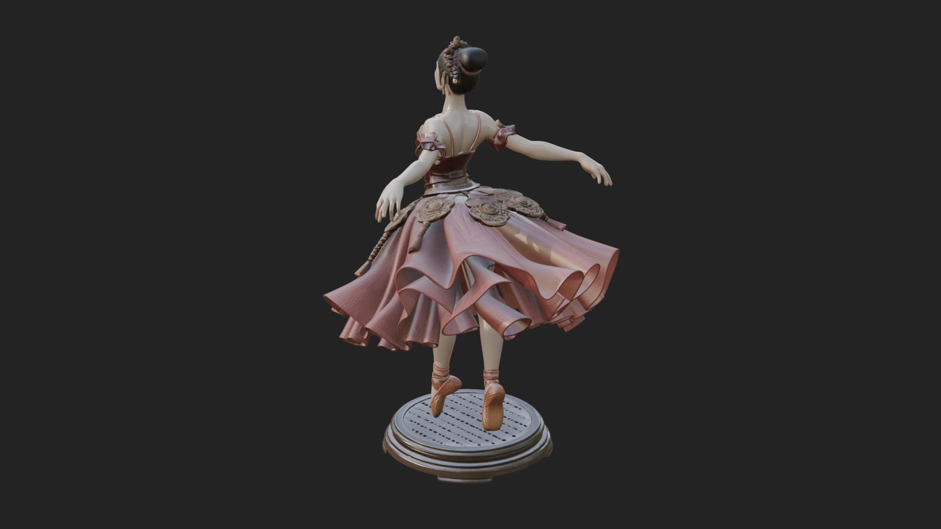 Dancing Ballet Lady Statue Design 6 3D Print Model 3D Model