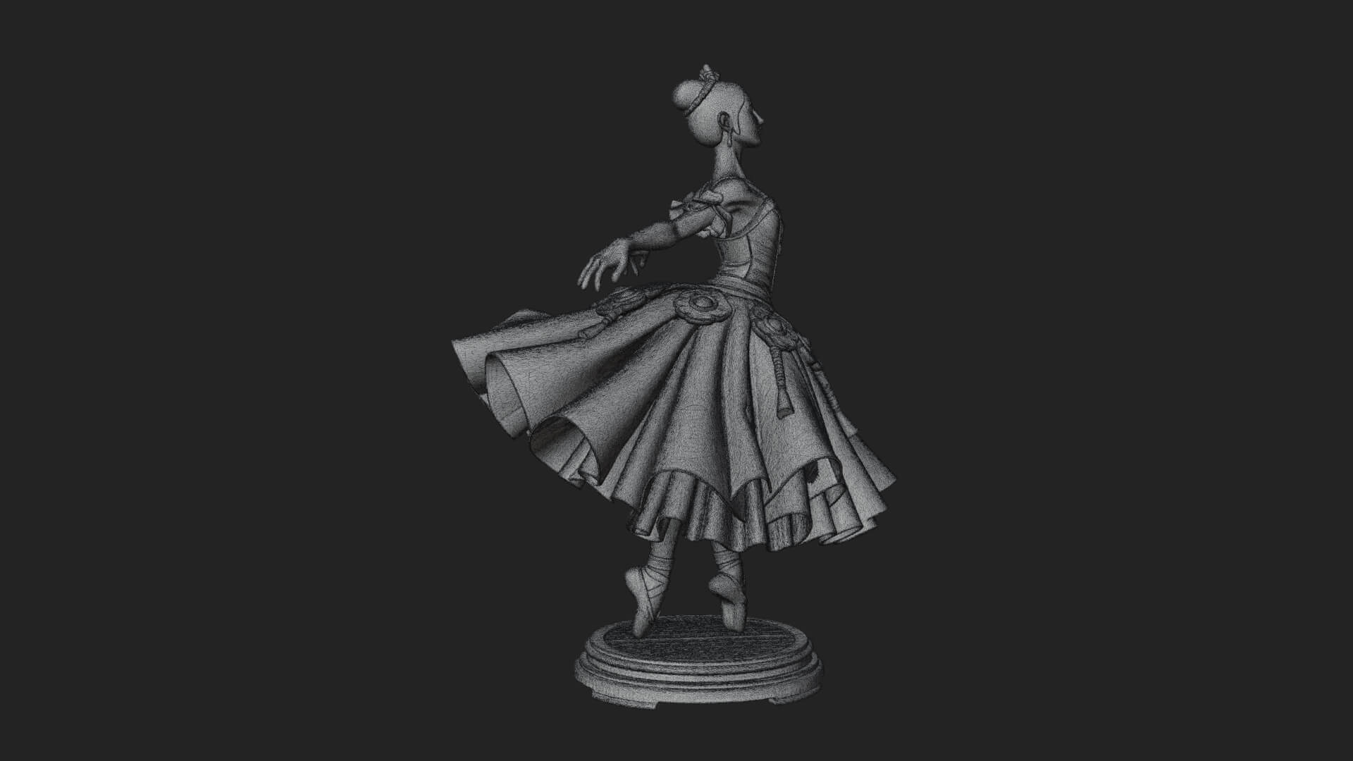 Dancing Ballet Lady Statue Design 6 3D Print Model 3D Model