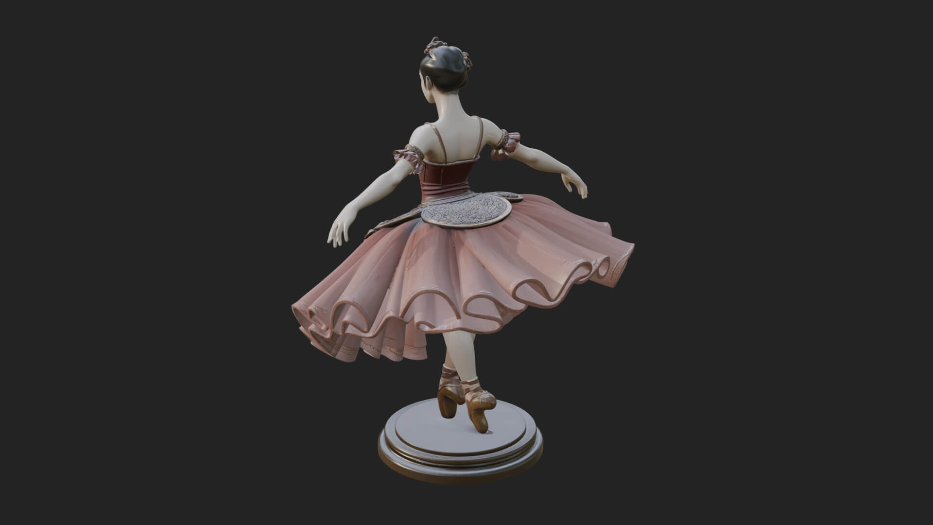 Dancing Ballet Lady Statue Design 8 3D Print Model 3D Model