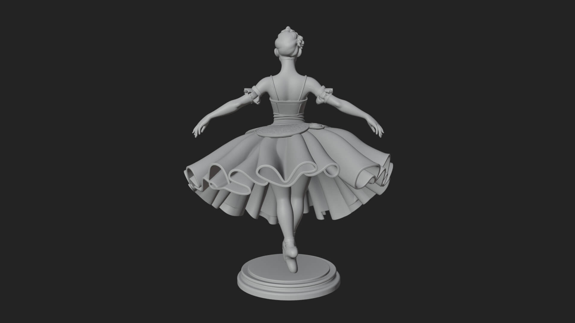 Dancing Ballet Lady Statue Design 8 3D Print Model 3D Model