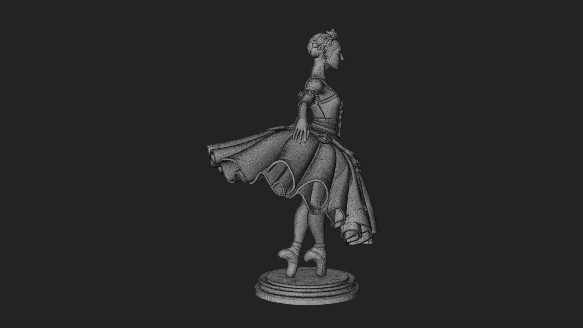 Dancing Ballet Lady Statue Design 8 3D Print Model 3D Model