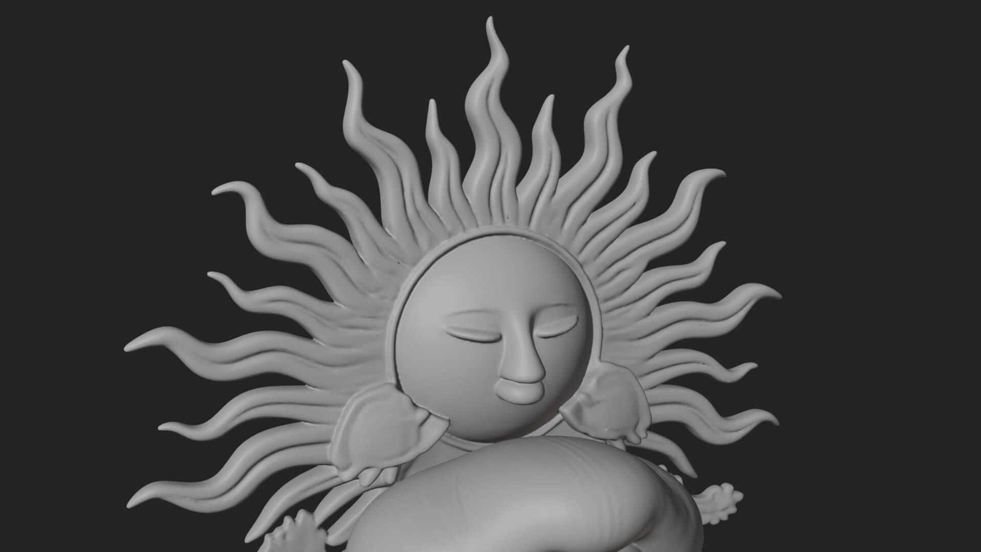 Dancing Celestial Maiden Statue Design 11 3D Print Model 3D Model