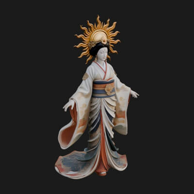 Dancing Celestial Maiden Statue Design 12 3D Print Model