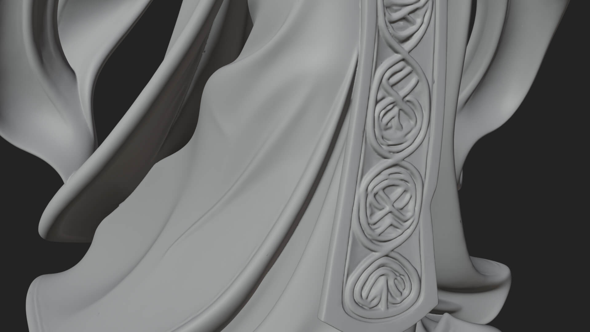 Dancing Celestial Maiden Statue Design 5 3D Print Model 3D Model