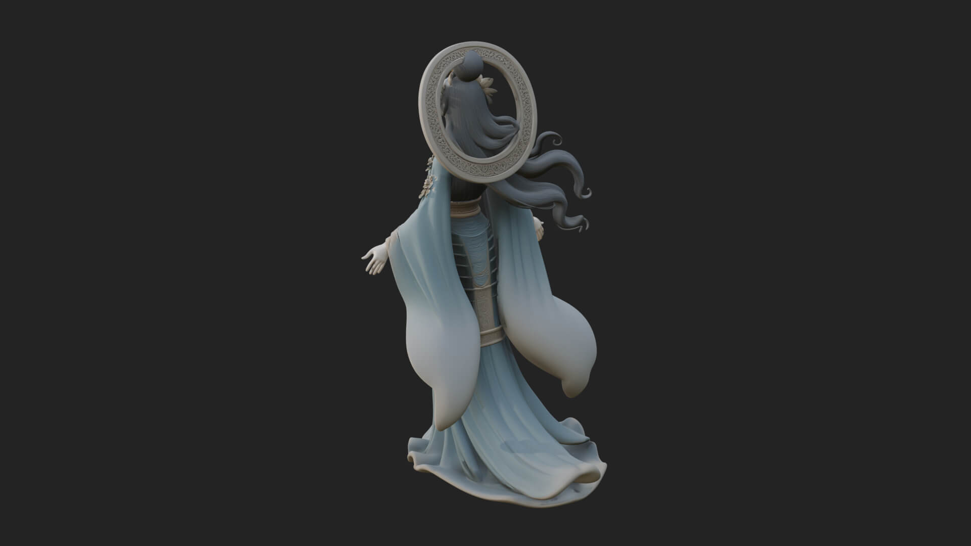 Dancing Celestial Maiden Statue Design 6 3D Print Model 3D Model