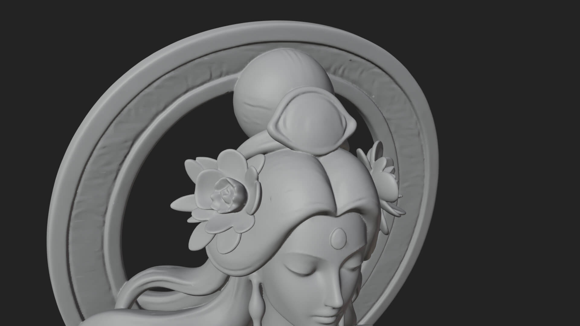 Dancing Celestial Maiden Statue Design 6 3D Print Model 3D Model