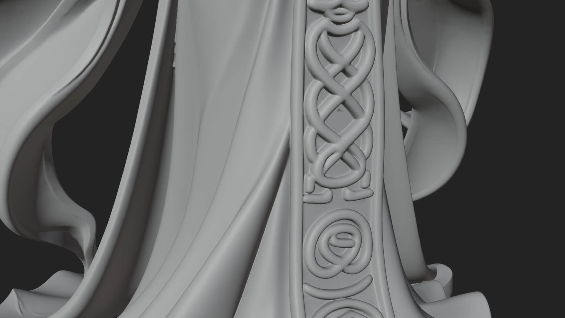 Dancing Celestial Maiden Statue Design 7 3D Print Model 3D Model