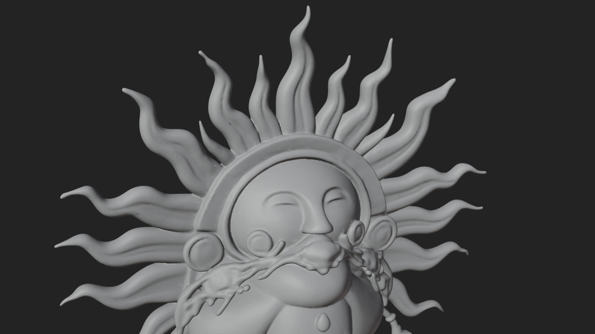 Dancing Celestial Maiden Statue Design 9 3D Print Model 3D Model