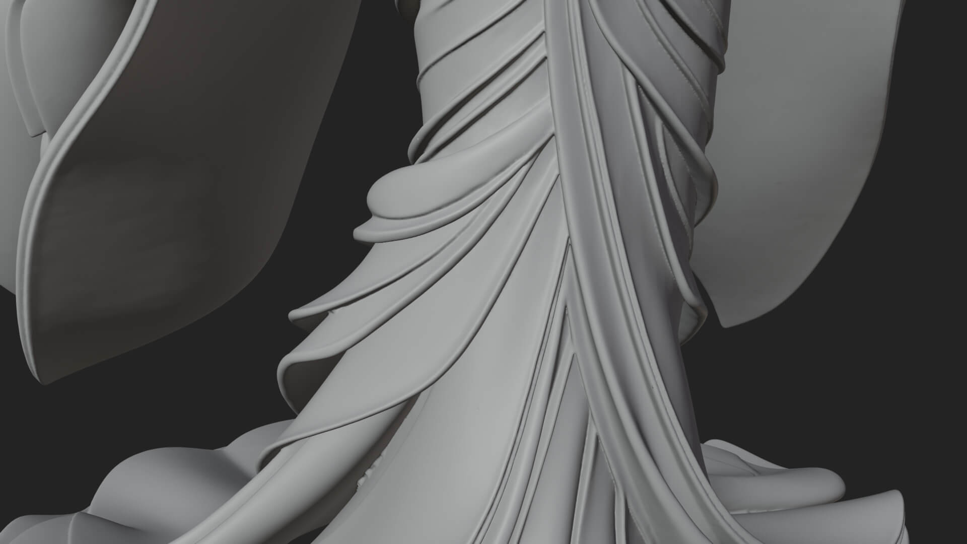 Dancing Celestial Maiden Statue Design 9 3D Print Model 3D Model