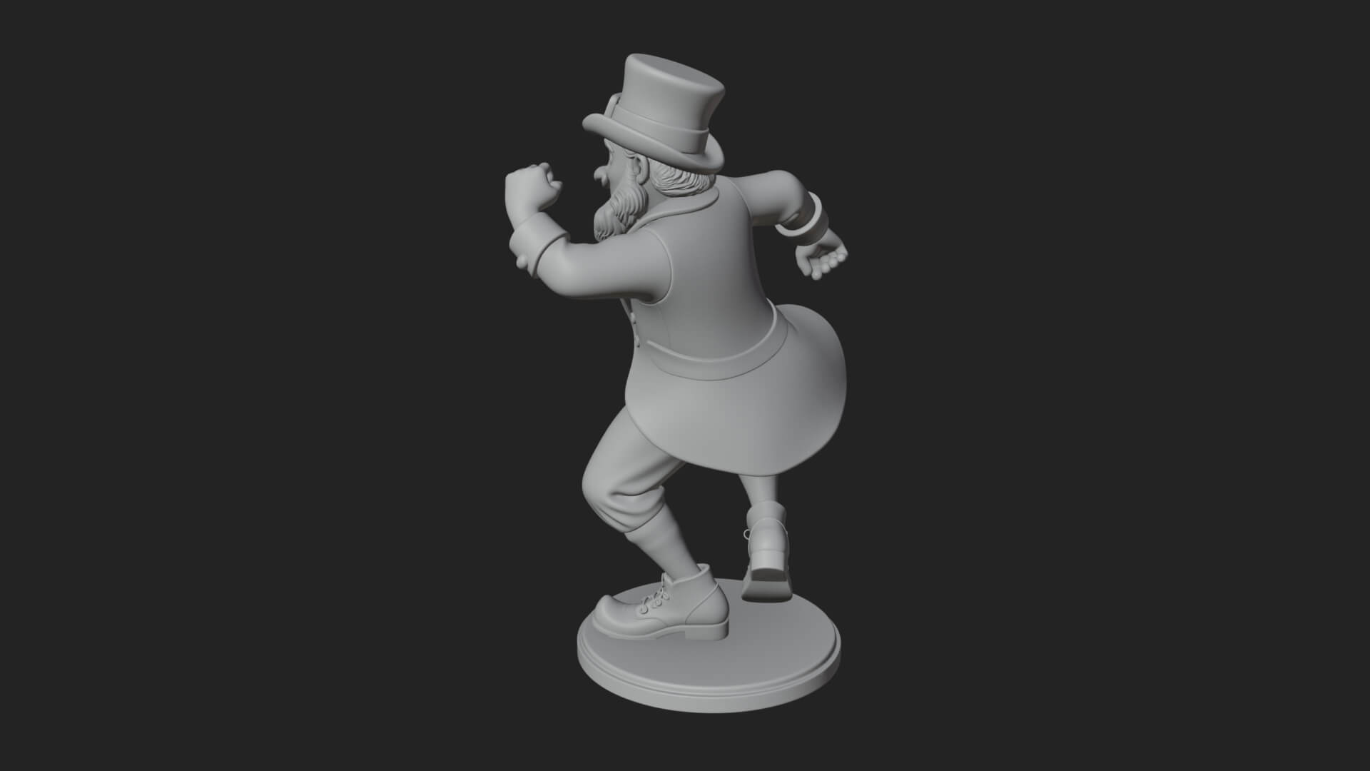 Dancing Leprechaun Statue Design 1 3D Print Model 3D Model