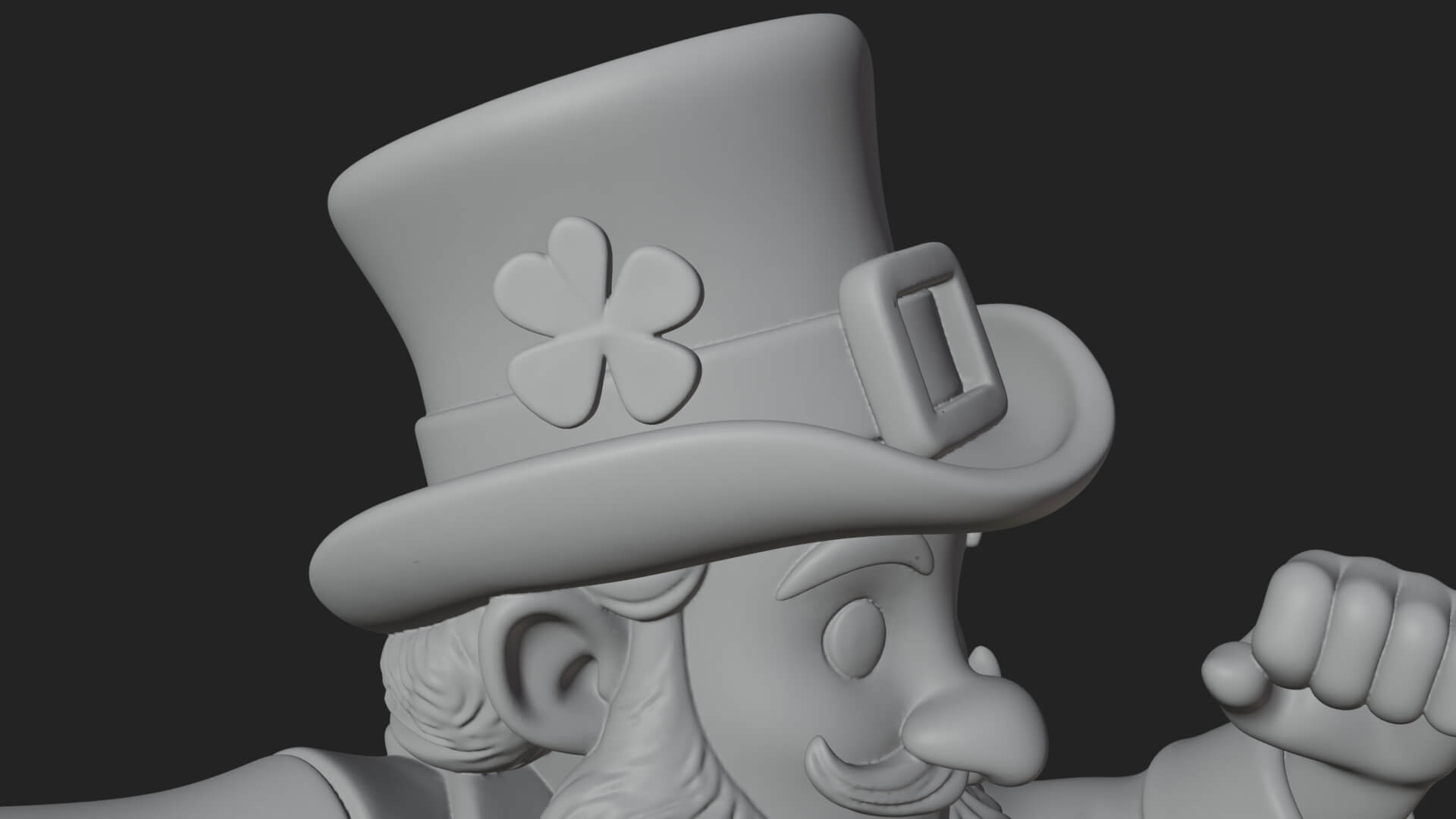 Dancing Leprechaun Statue Design 1 3D Print Model 3D Model