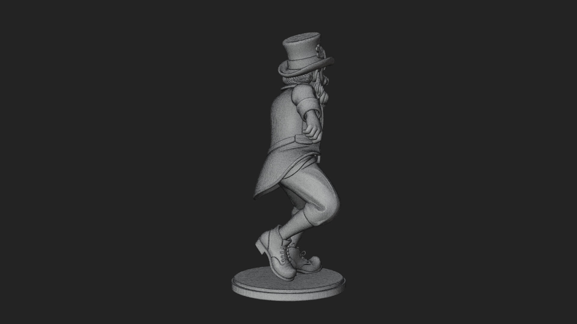 Dancing Leprechaun Statue Design 1 3D Print Model 3D Model