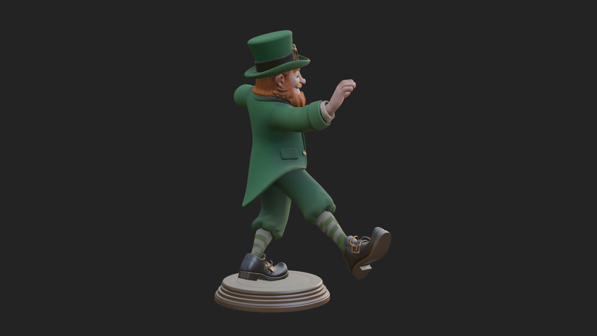 Dancing Leprechaun Statue Design 2 3D Print Model 3D Model