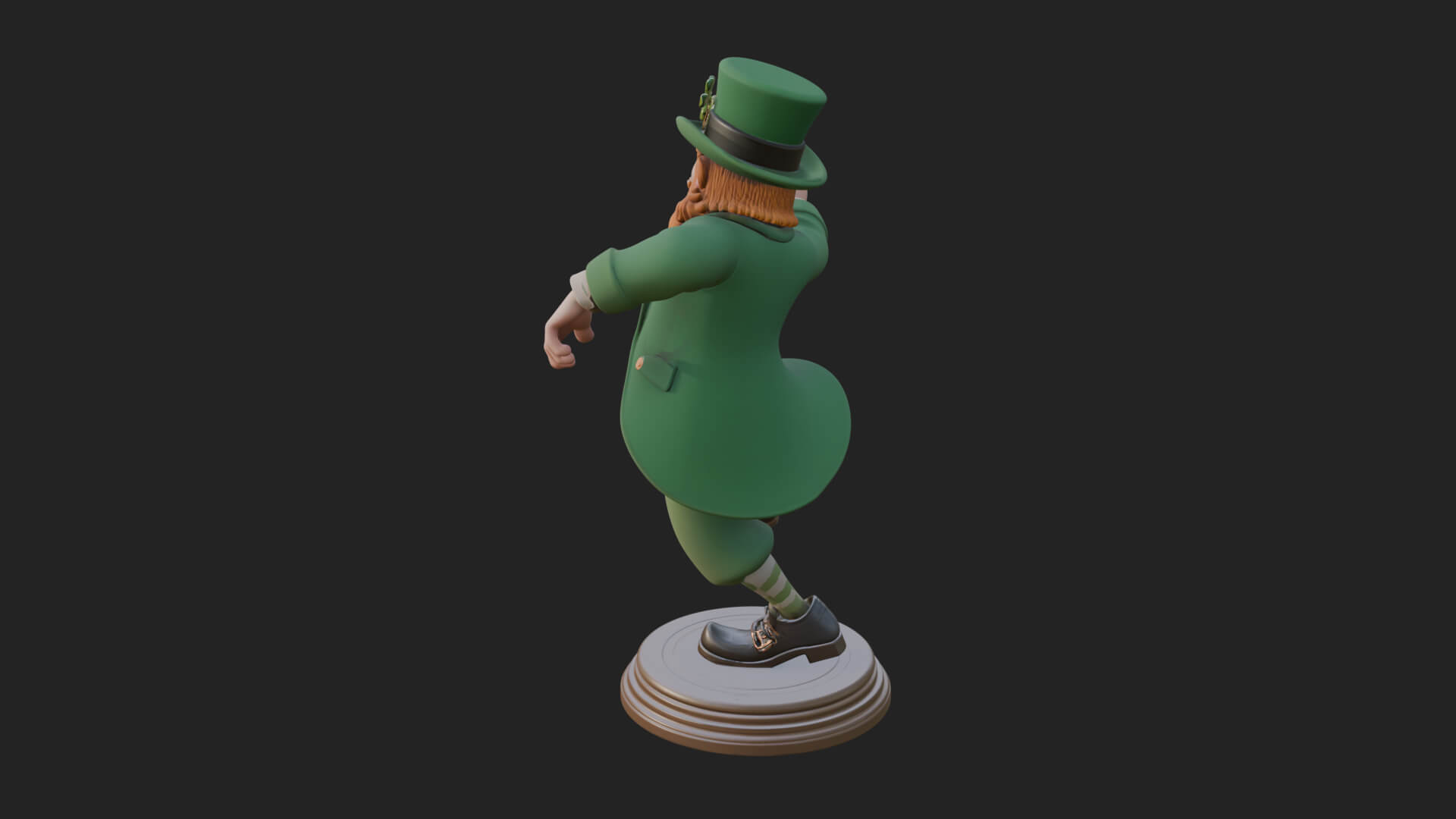 Dancing Leprechaun Statue Design 2 3D Print Model 3D Model