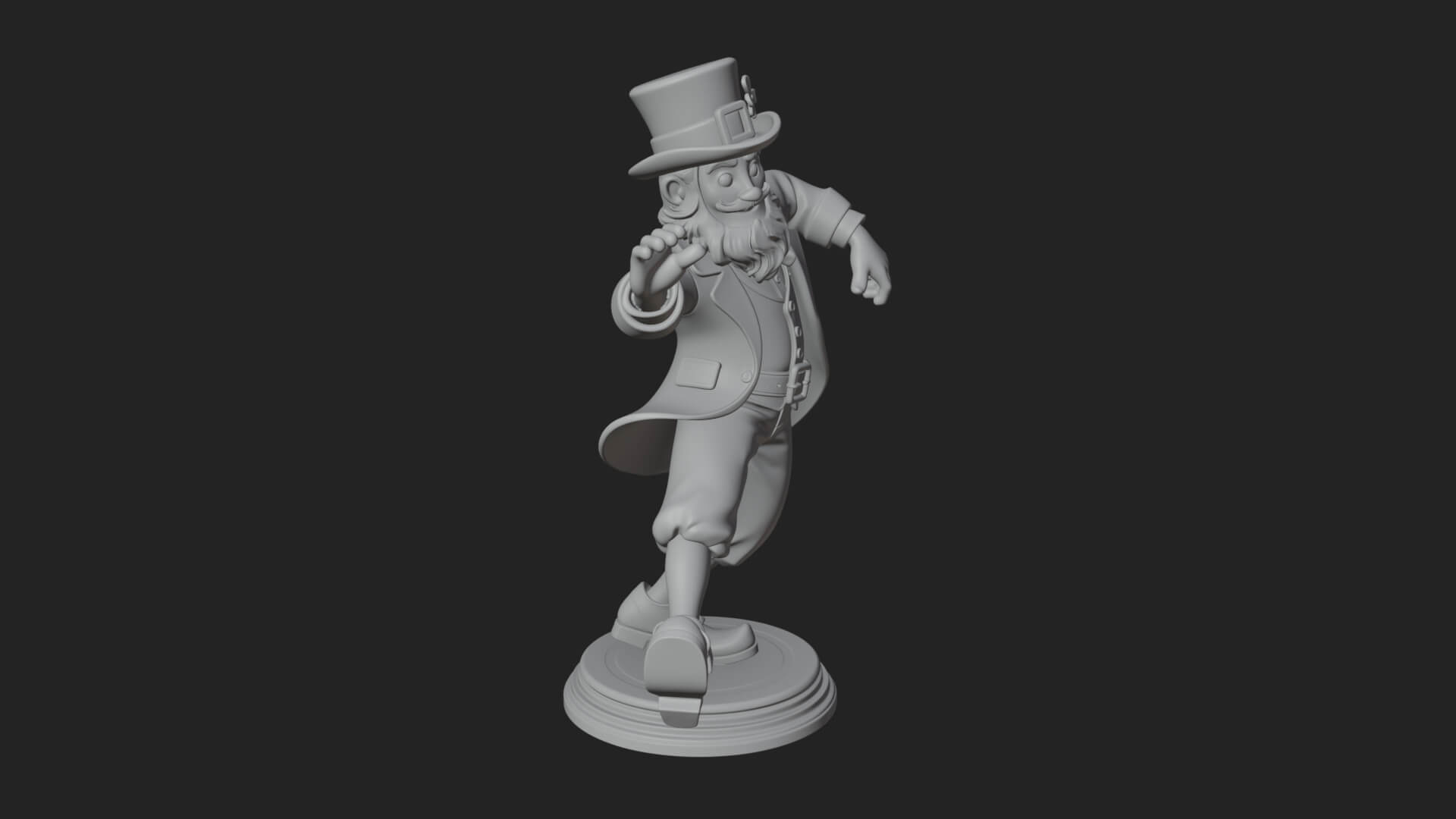 Dancing Leprechaun Statue Design 2 3D Print Model 3D Model