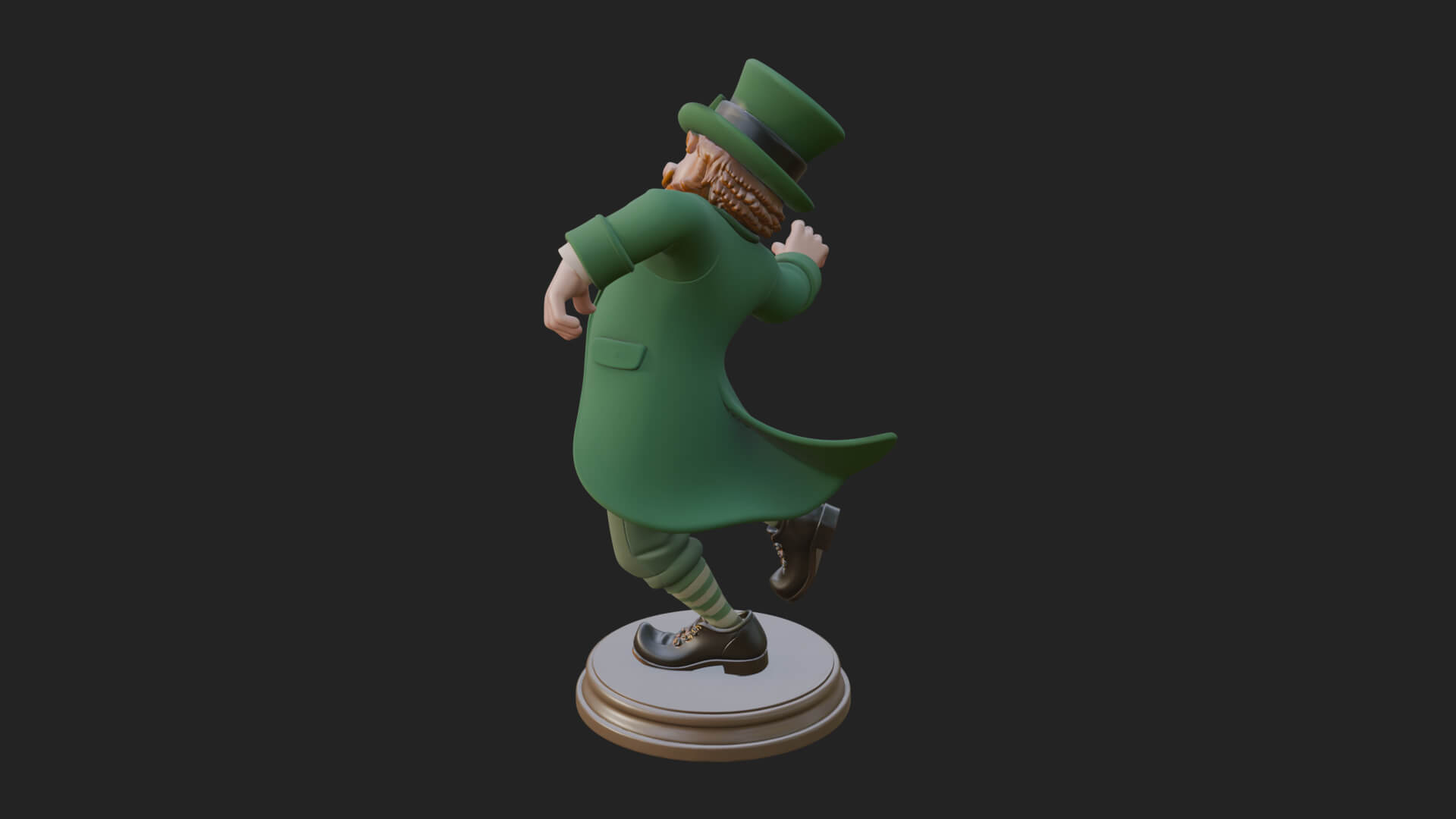 Dancing Leprechaun Statue Design 4 3D Print Model 3D Model