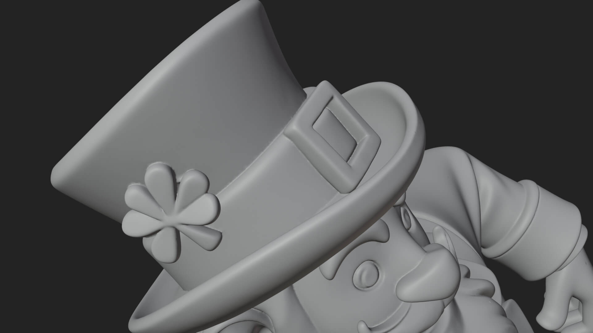 Dancing Leprechaun Statue Design 4 3D Print Model 3D Model